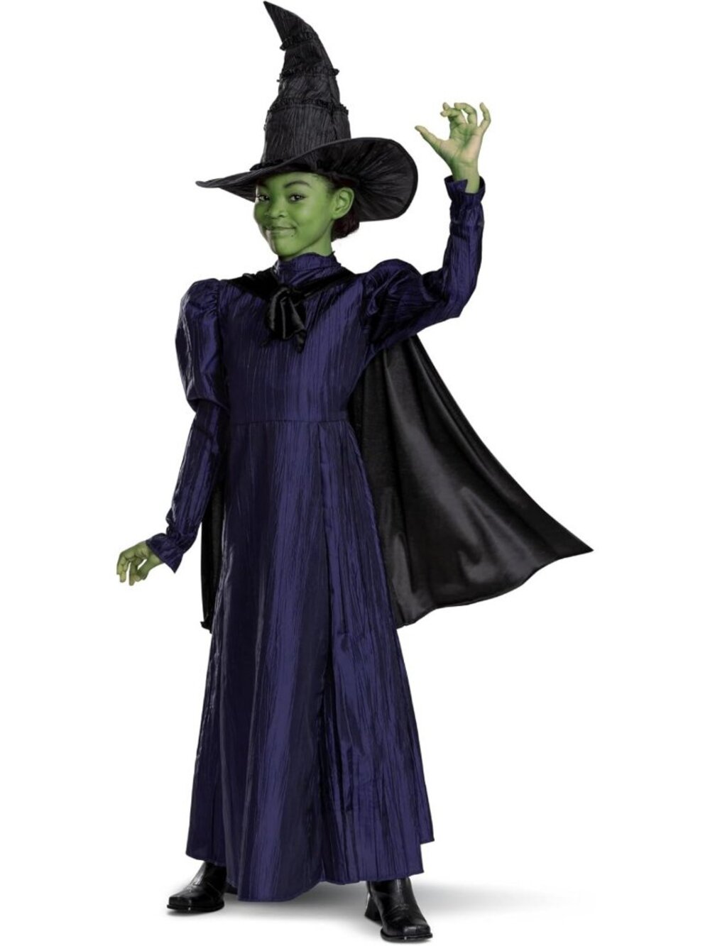 Deluxe Wicked Elphaba Costume for Girls - Cape & Hat Set, Kids Size 3T-4T